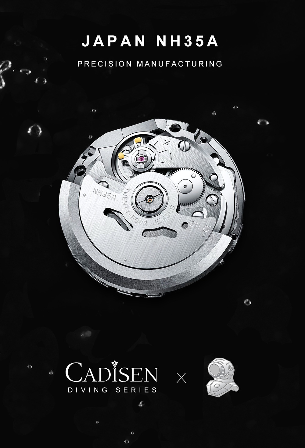 Cadisen C8218 Men's 200M Waterproof 40MM Japan Seiko NH35