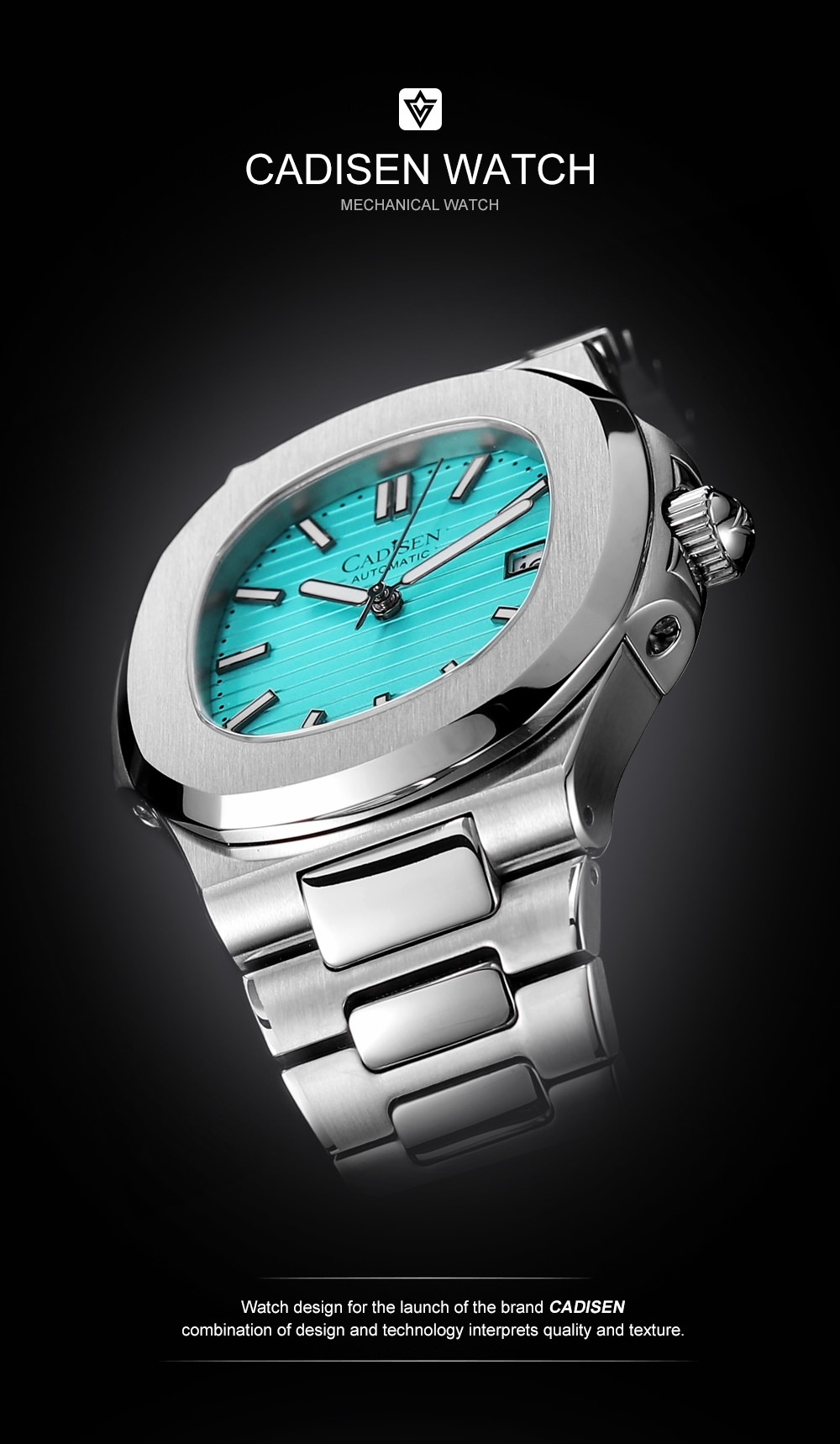 Cadisen C8222 Nautilus Men's 100M Waterproof 40MM Japan Seiko NH35