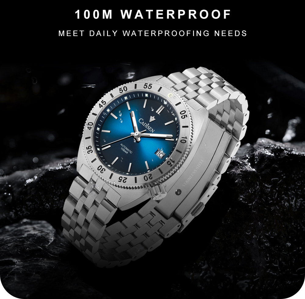 Cadisen C8230 Men's 100M Waterproof 38.5MM Japan Seiko NH35