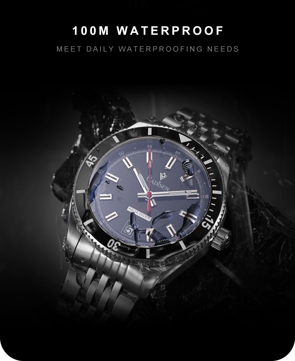 Cadisen C8237 Men's 100M Waterproof 40MM Japan Seiko NH35