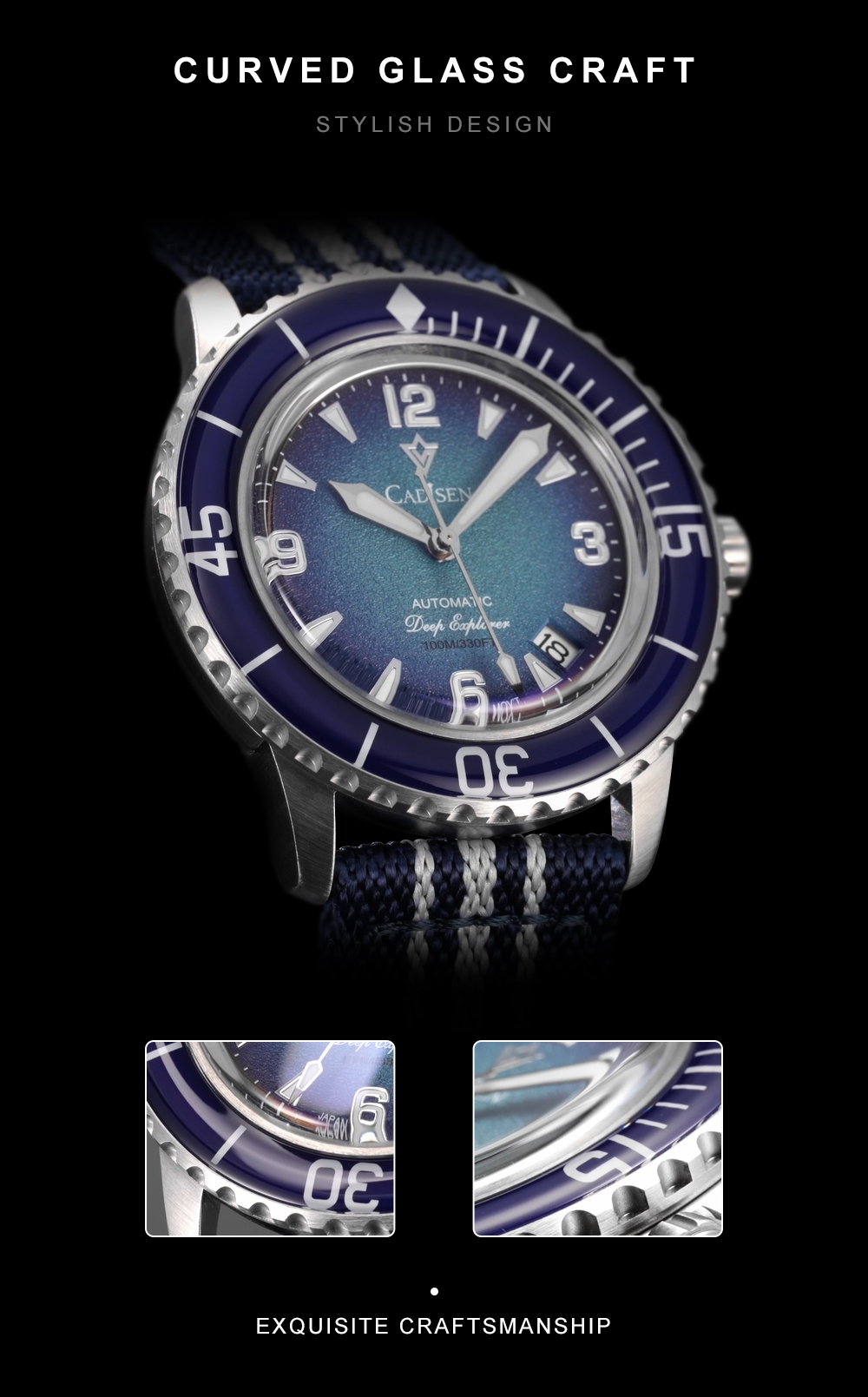 Cadisen C8239 Men's 100M Waterproof 42MM Japan NH35 Automatic
