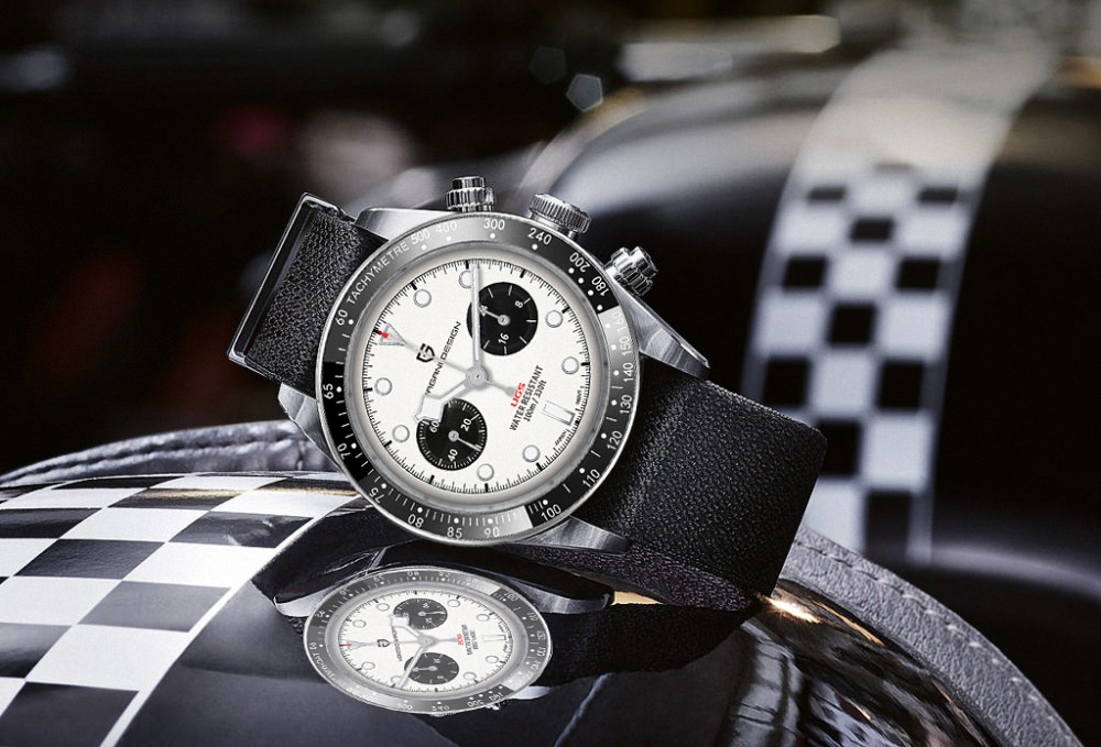 Pagani Design PD-1718 Black Bay Chrono Panda Men's 39.5MM 100M