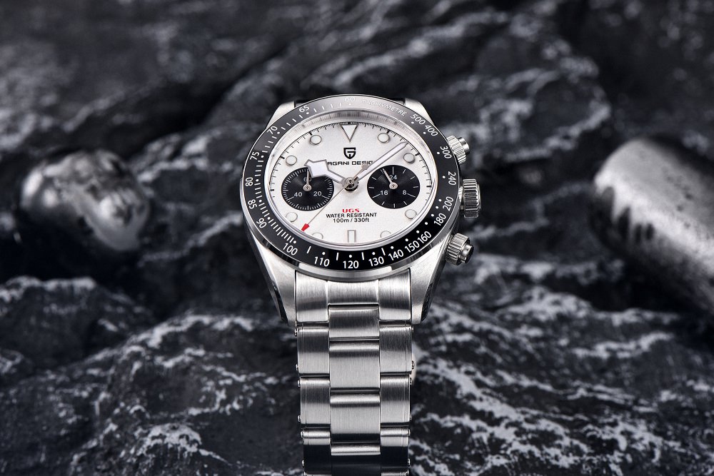 Pagani Design PD-1718 Black Bay Chrono Panda Men's 39.5MM 100M