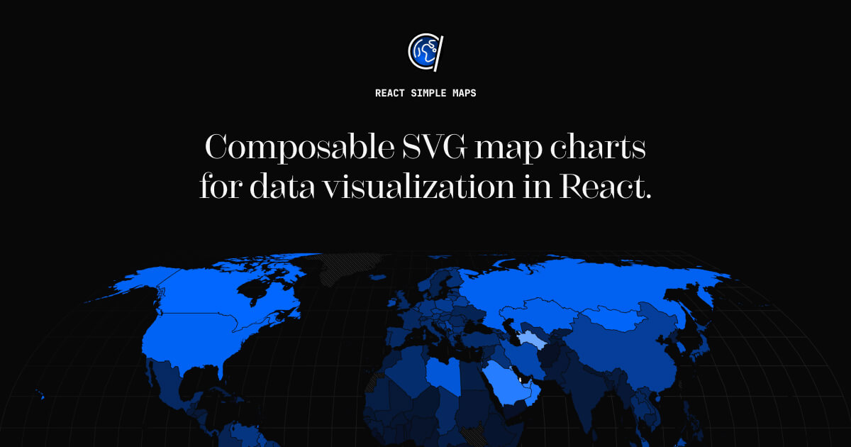 React simple maps cover image