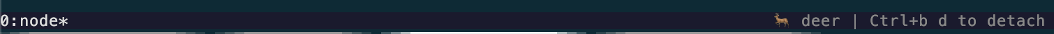 the deer tmux status bar