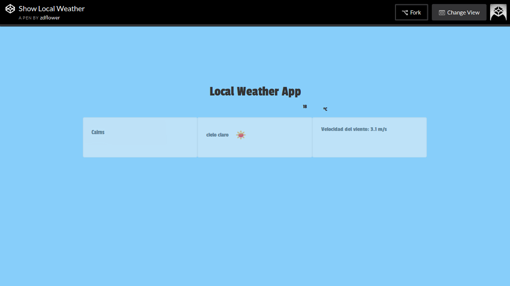 Local Weather App FCC Project