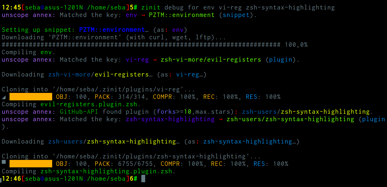 zinit-for-command