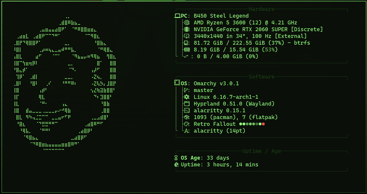 Fastfetch with Retro Fallout Styling