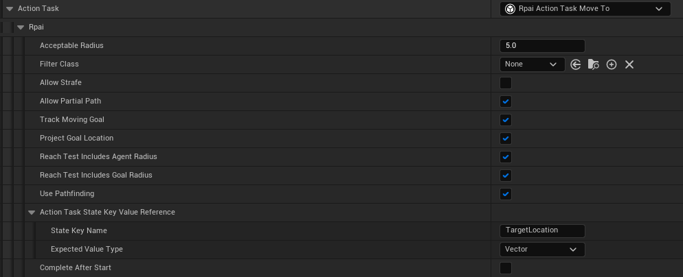 Action Task Configuration