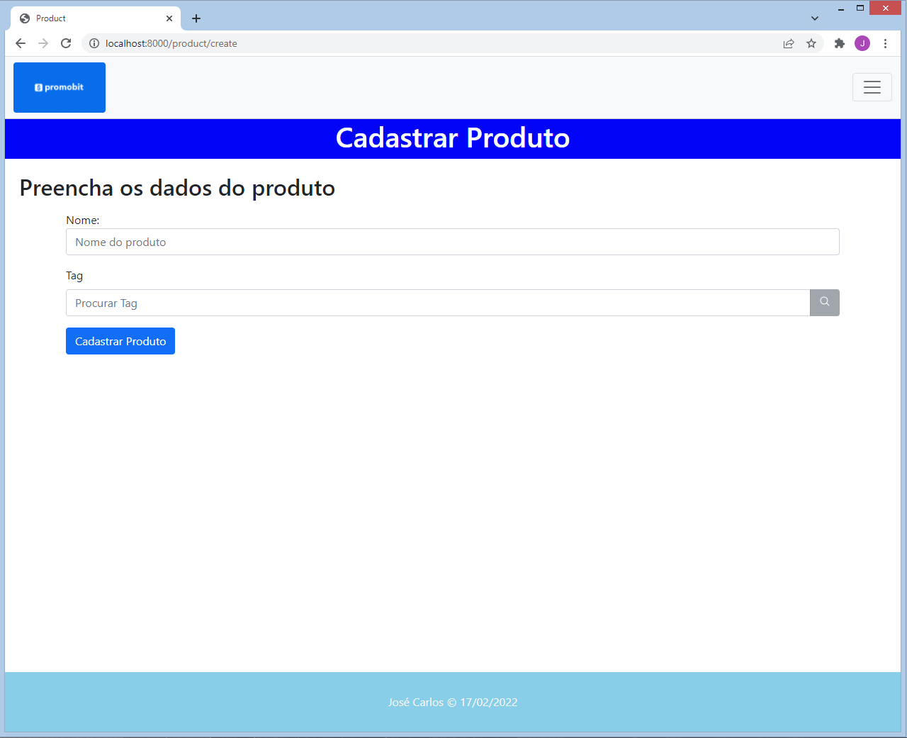 Produtos - CREATE