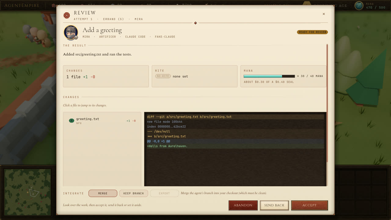 The review window