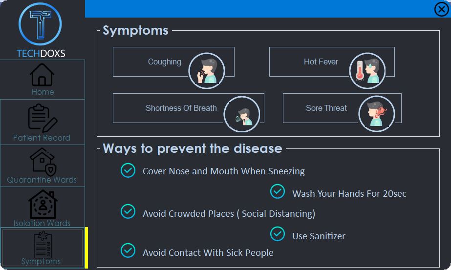 Symptoms tab