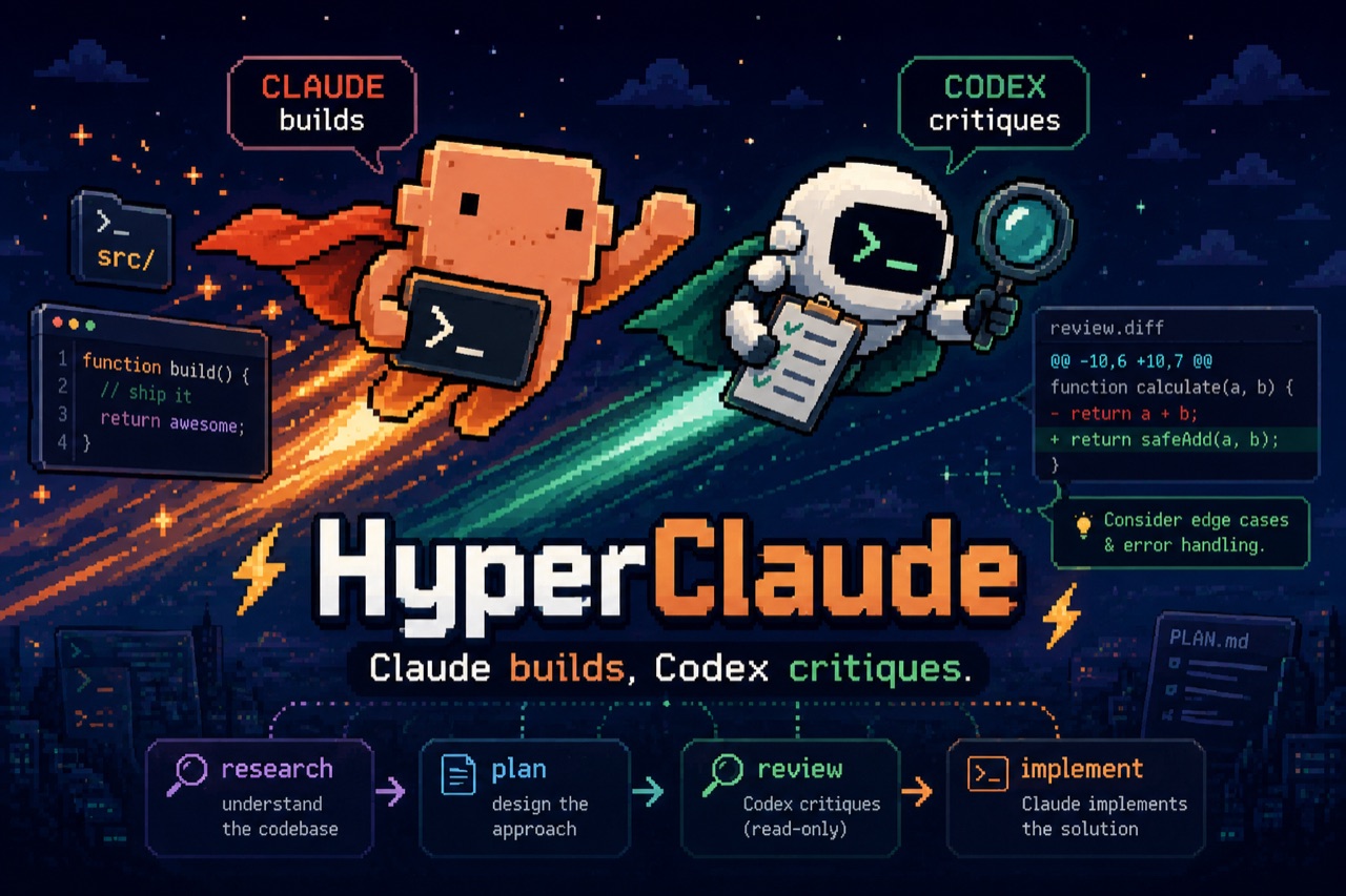 Claude builds, Codex critiques