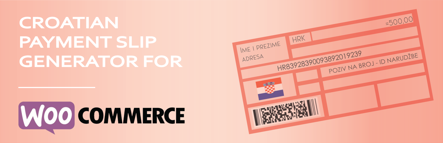 Banner of croatian payment slip generator for WooCommerce