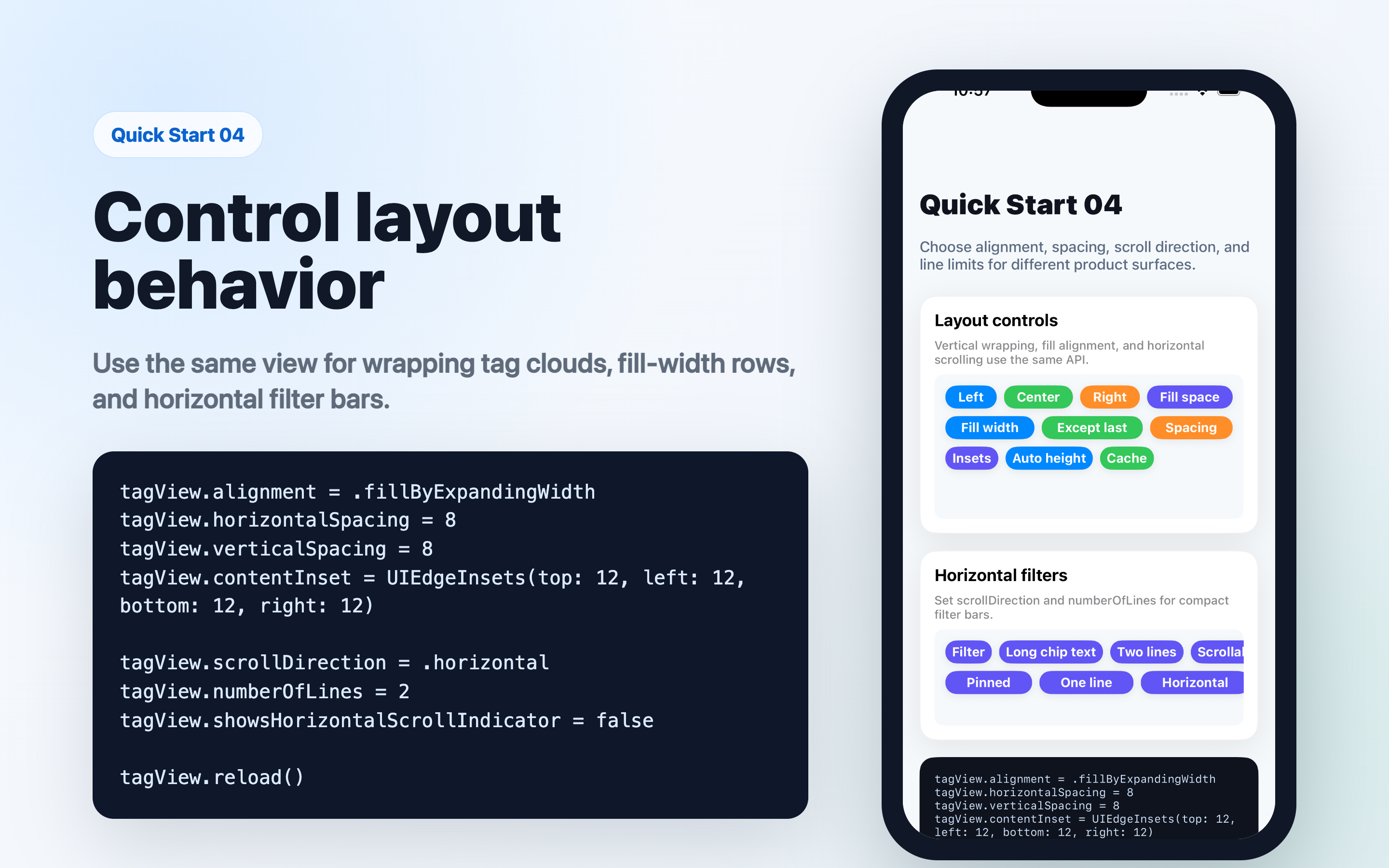 Control layout behavior