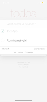 TodoMVC Mobile