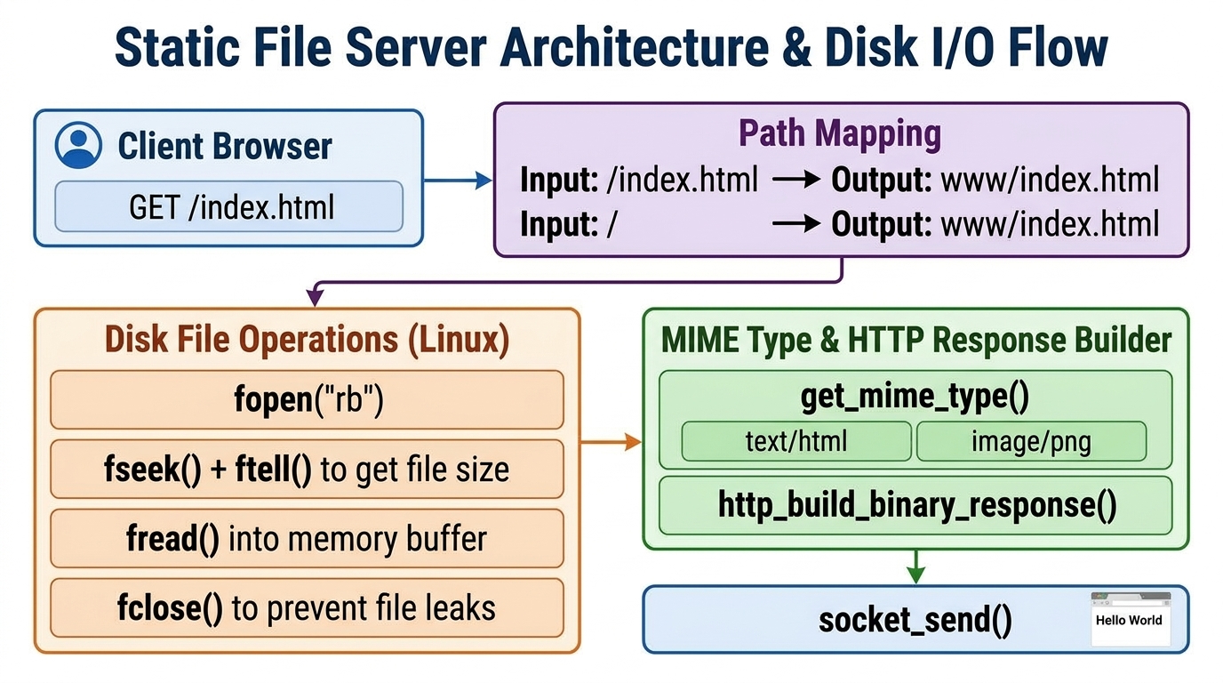 Day29 Static File Server 架構與磁碟 I/O 流程圖