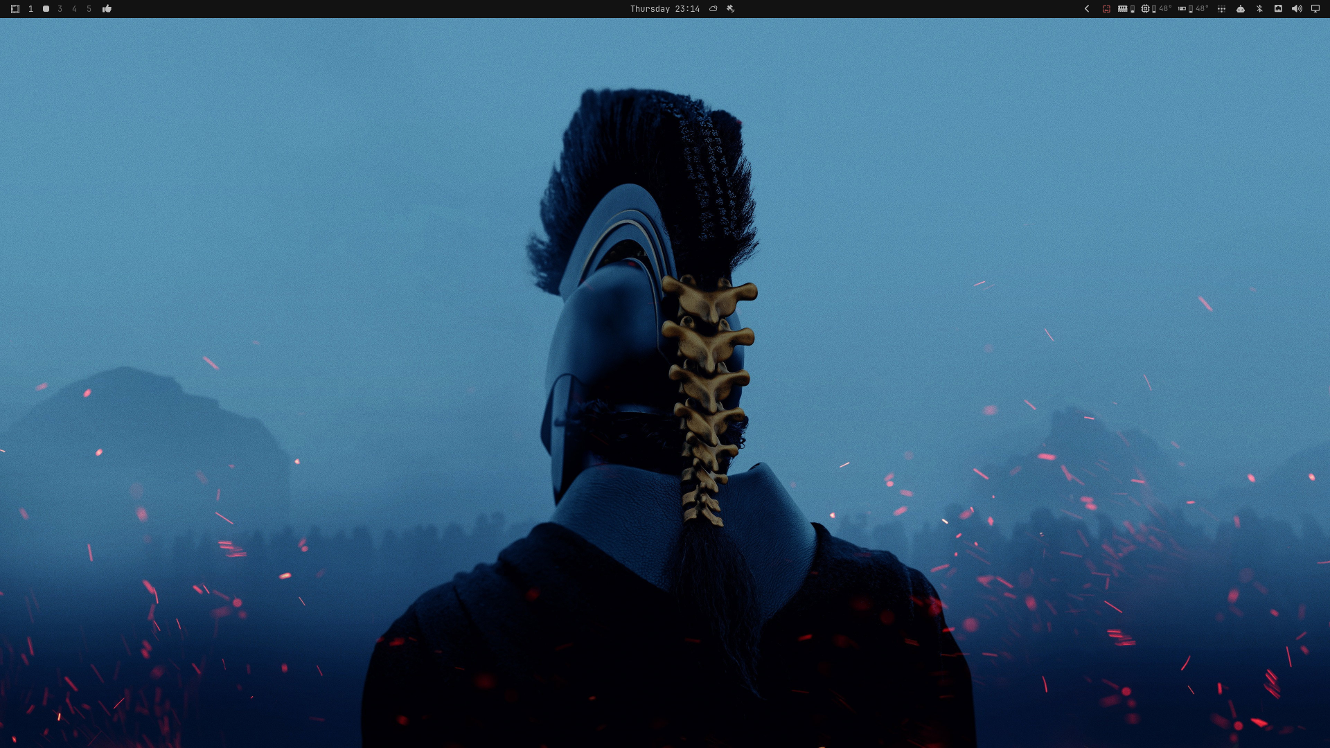 A movie backdrop downloaded and applied by CineWall