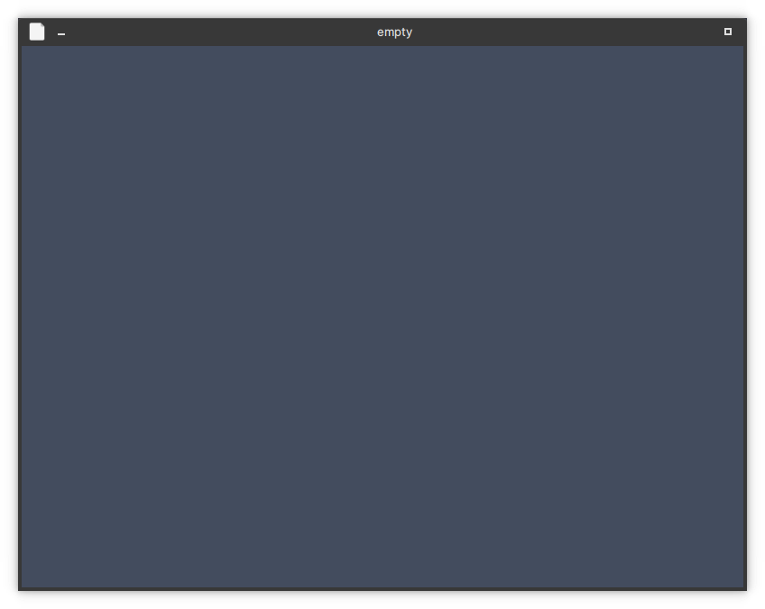 An empty window on KDE (Linux)