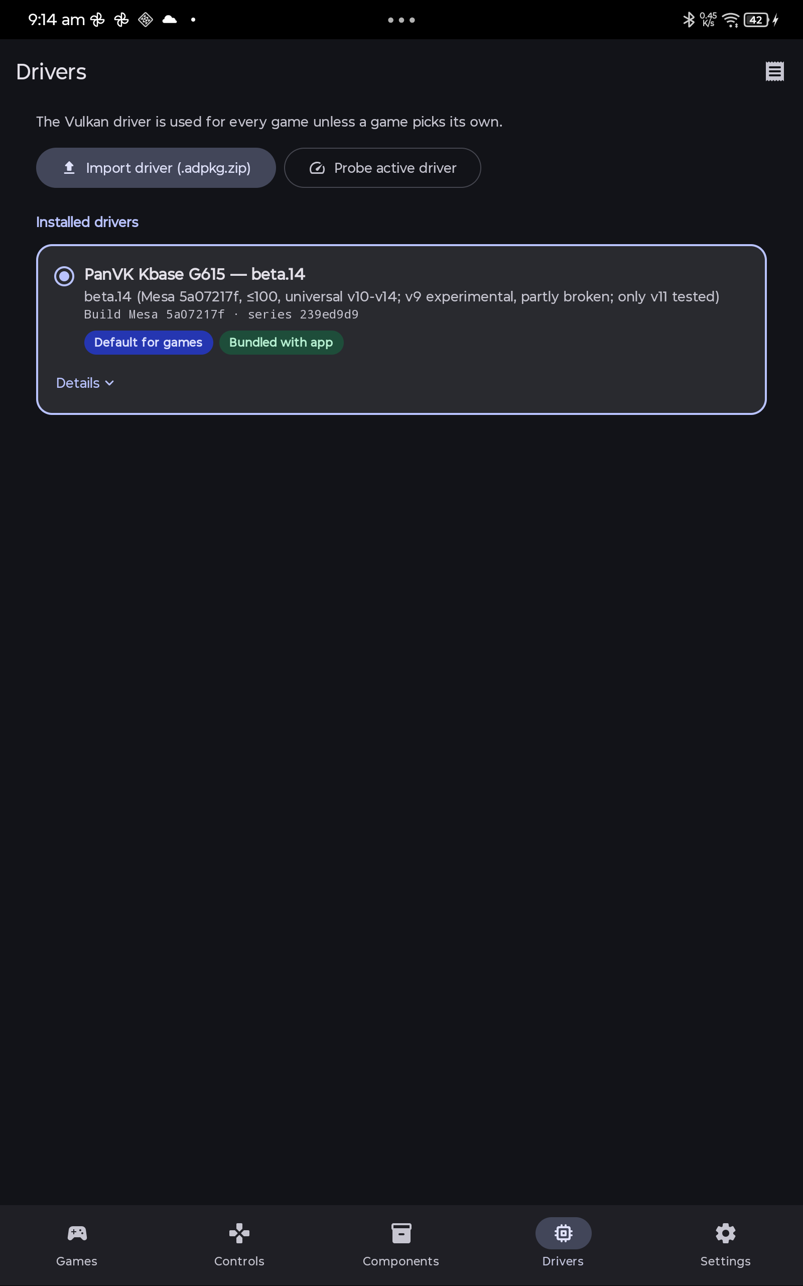 Drivers (beta.14)