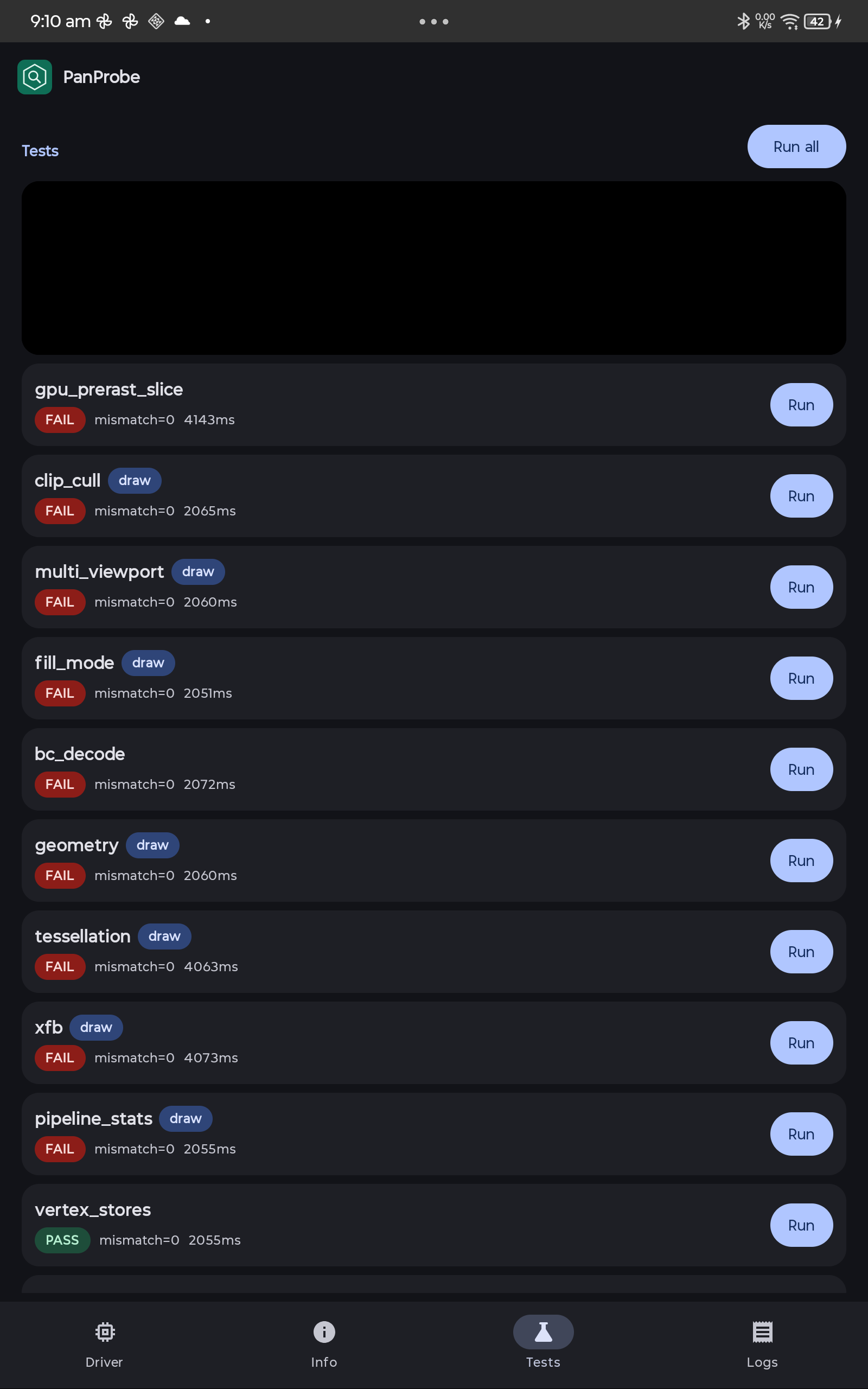 Tests (v9: 1/17)