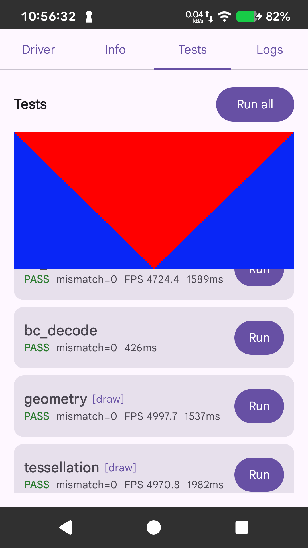 Run all, first rows
