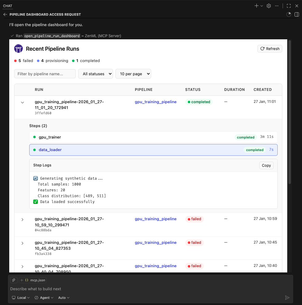 Pipeline Runs Dashboard