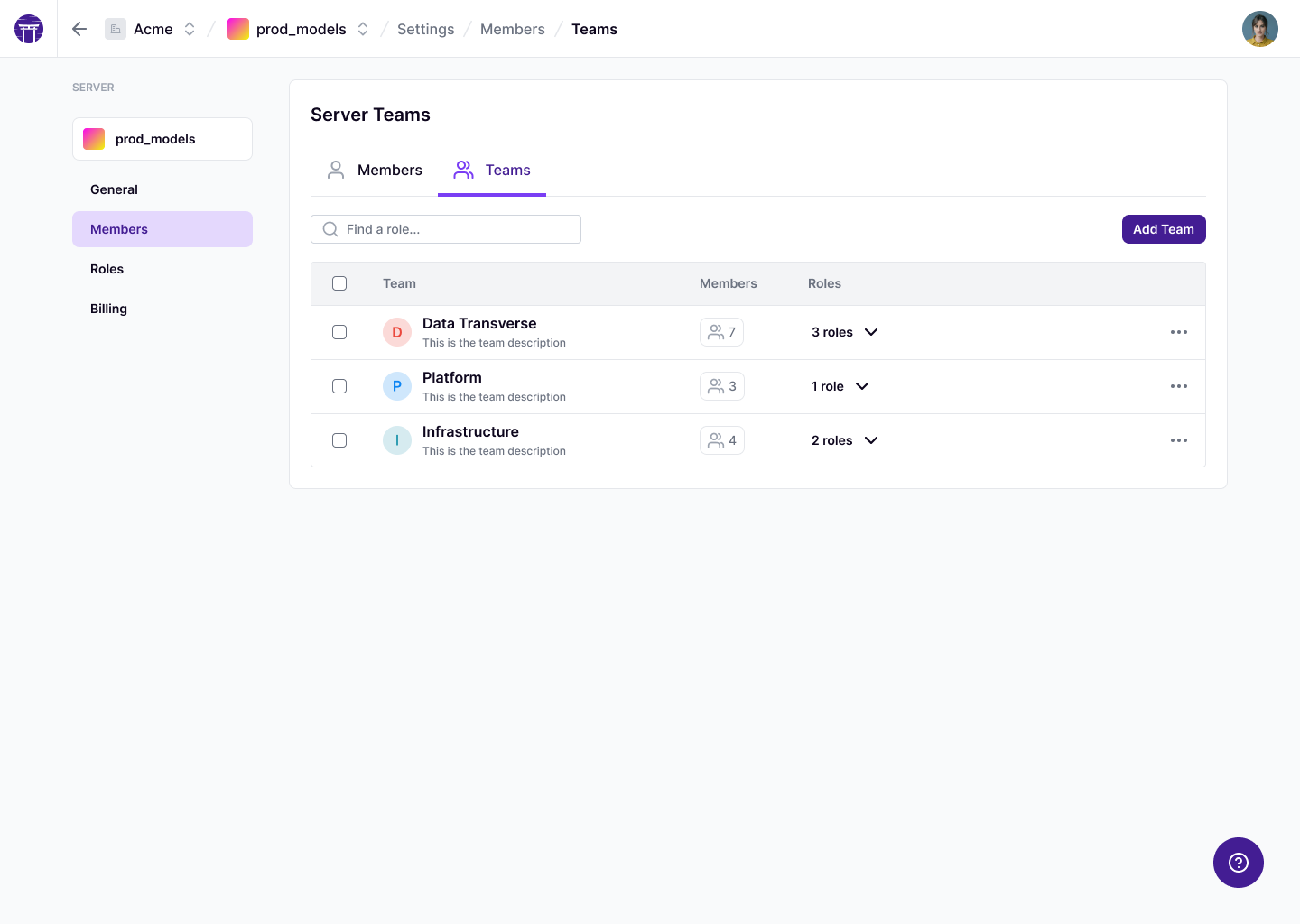 Assign Team to Workspace