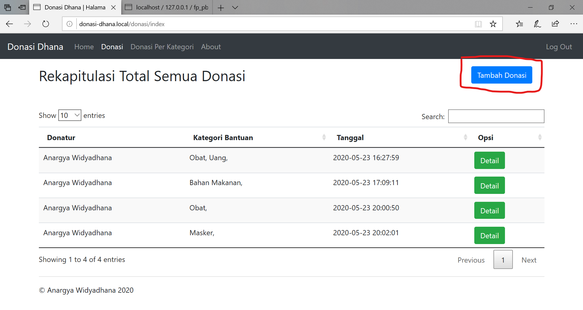 Lokasi Tambah Donasi