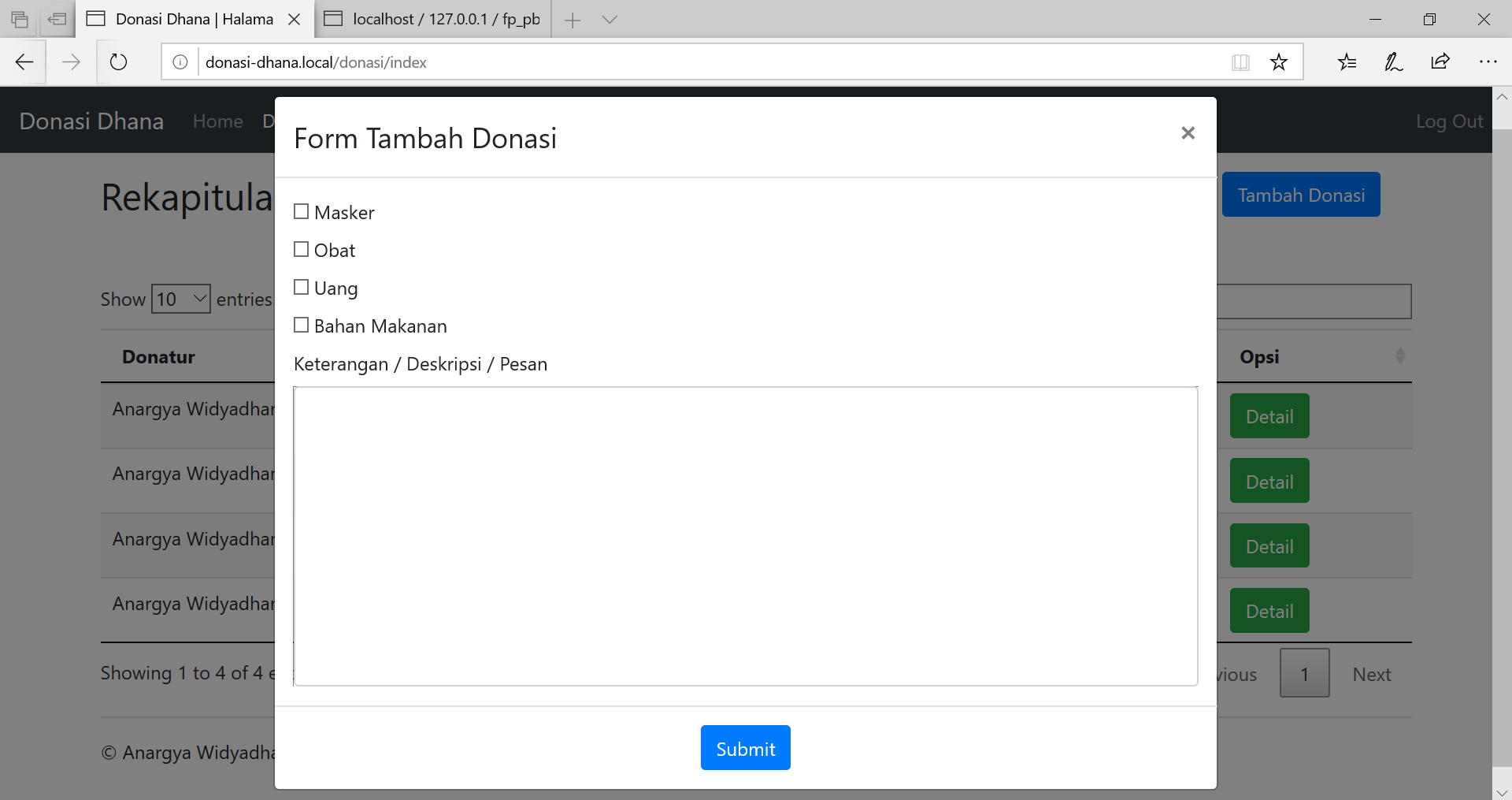 Tambah Donasi