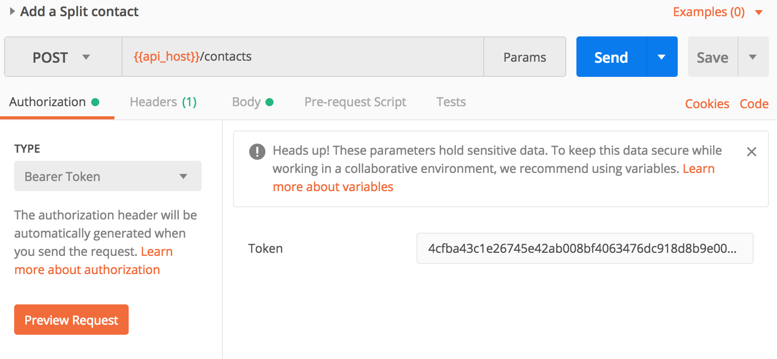 Postman use personal OAuth2 tokens