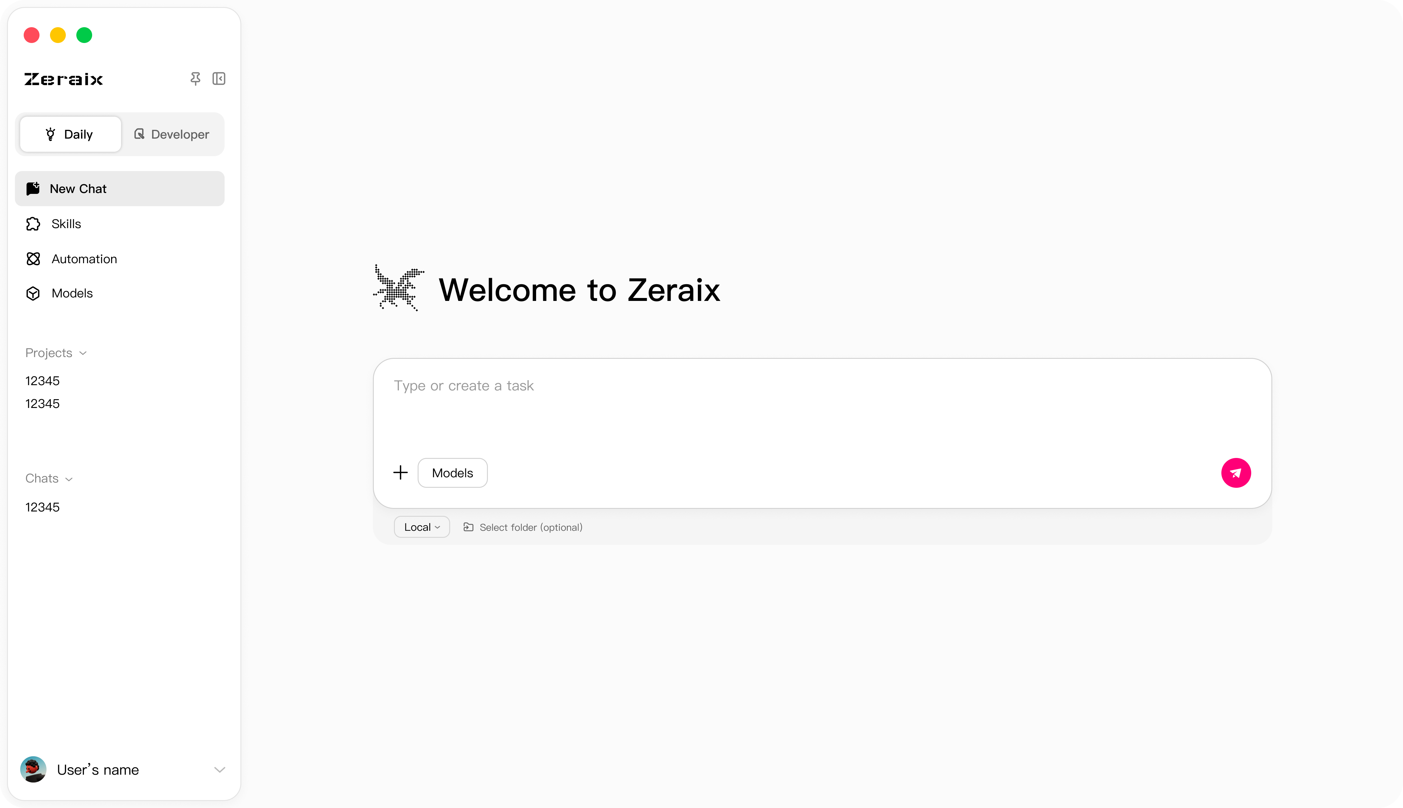 Zeraix local-first AI workspace