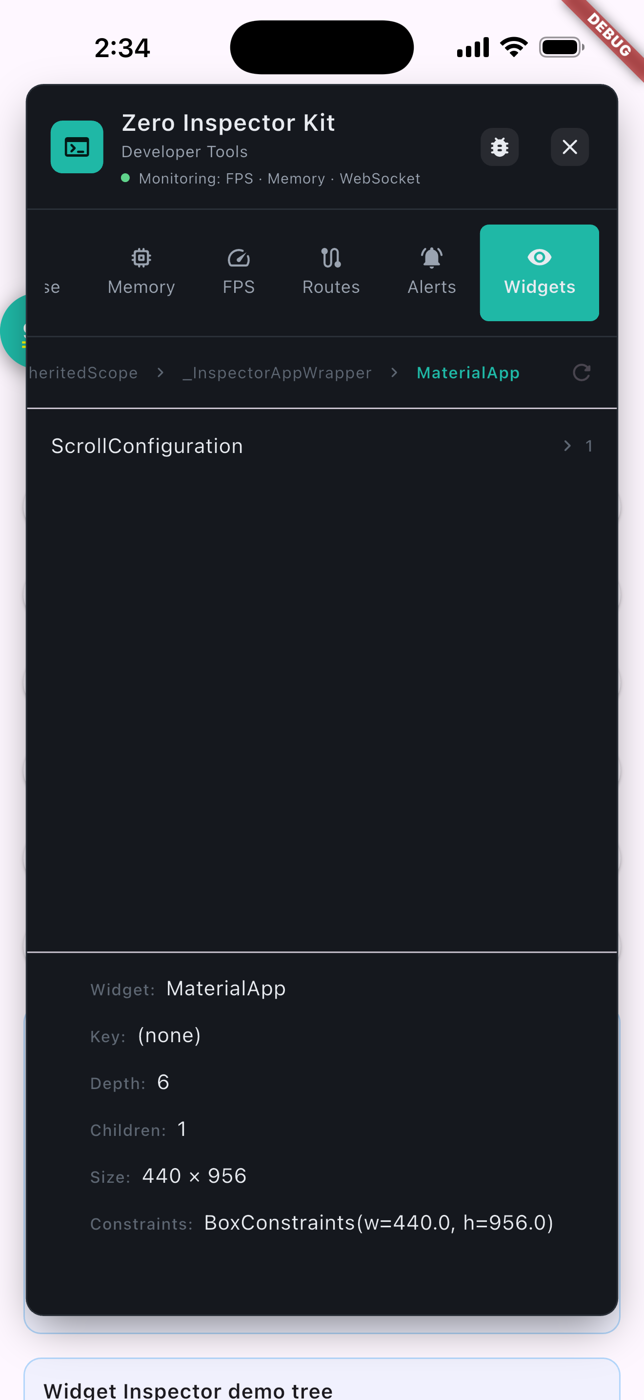 Widget Inspector