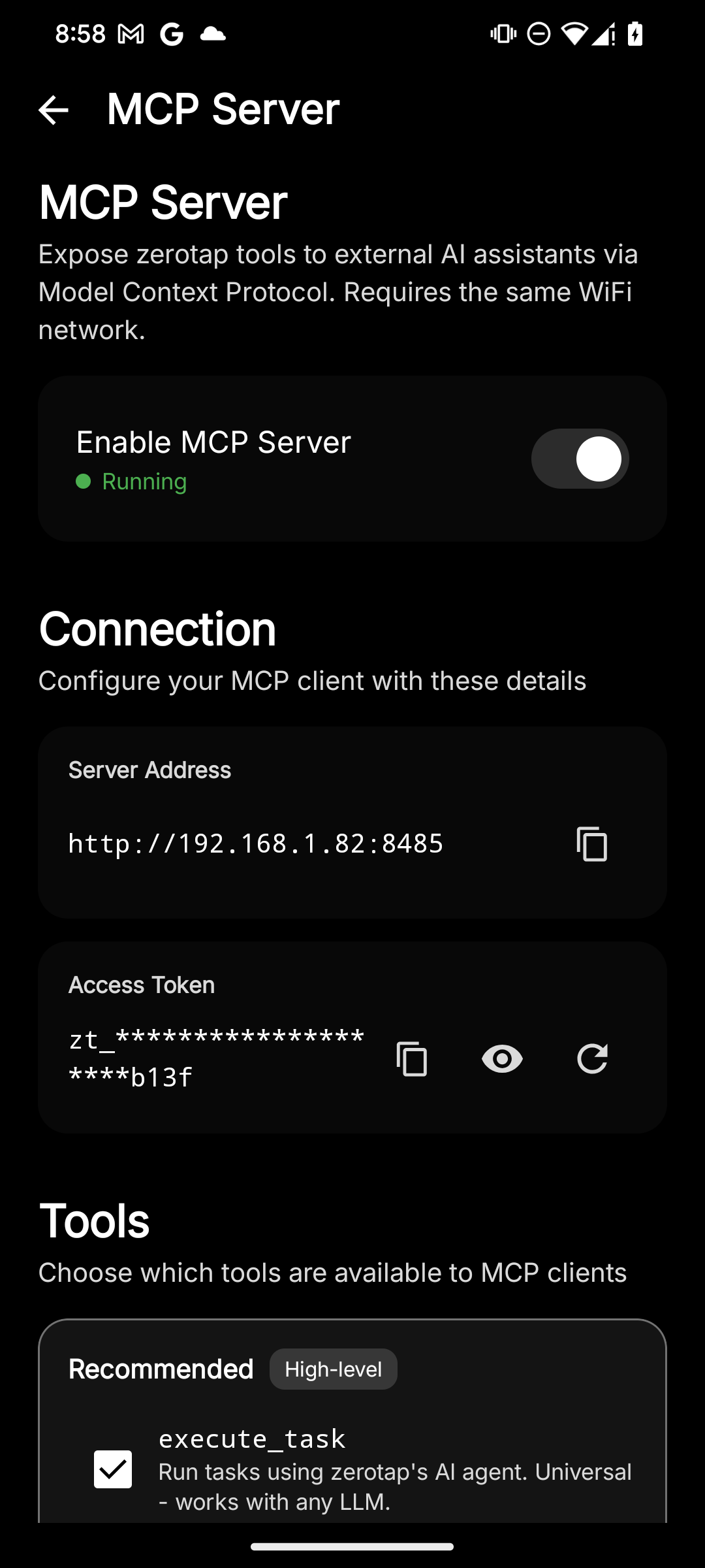 MCP Server details