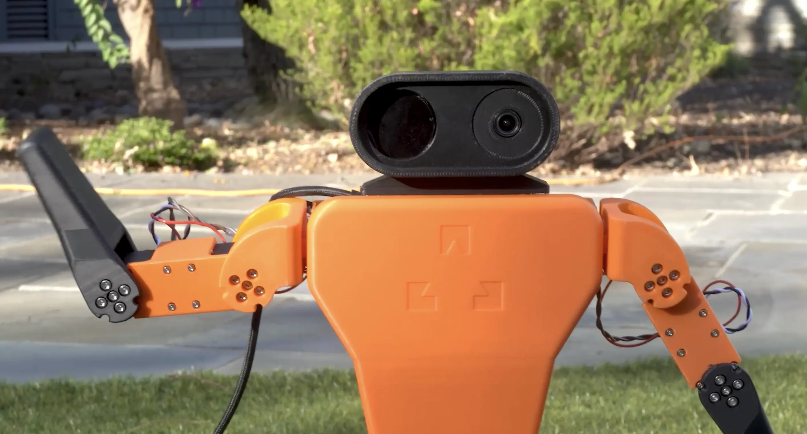 3D-printed open-source humanoid robot platform for sim-to-real and RL