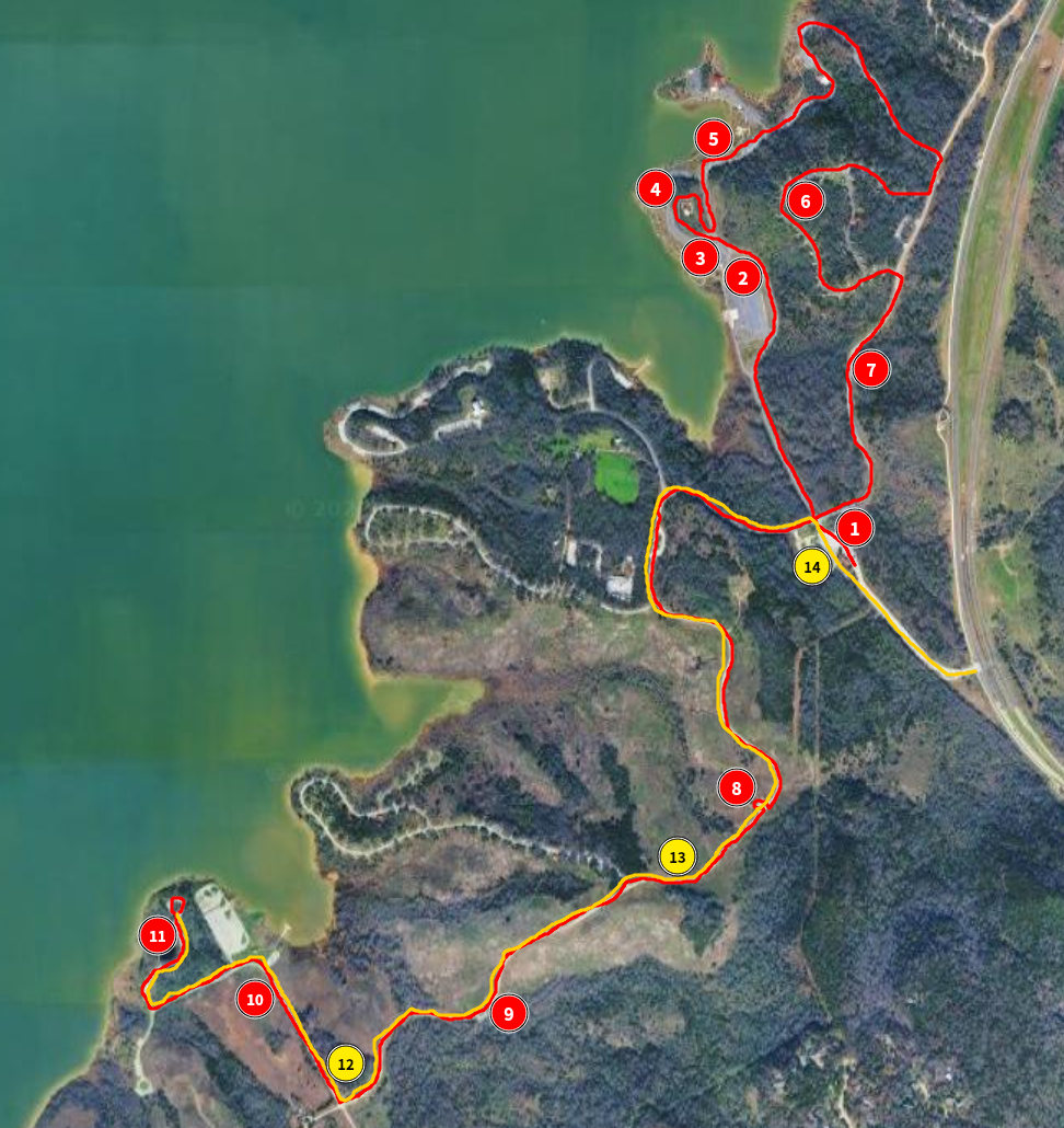 Cedar Hill State Park 地图和我的路线