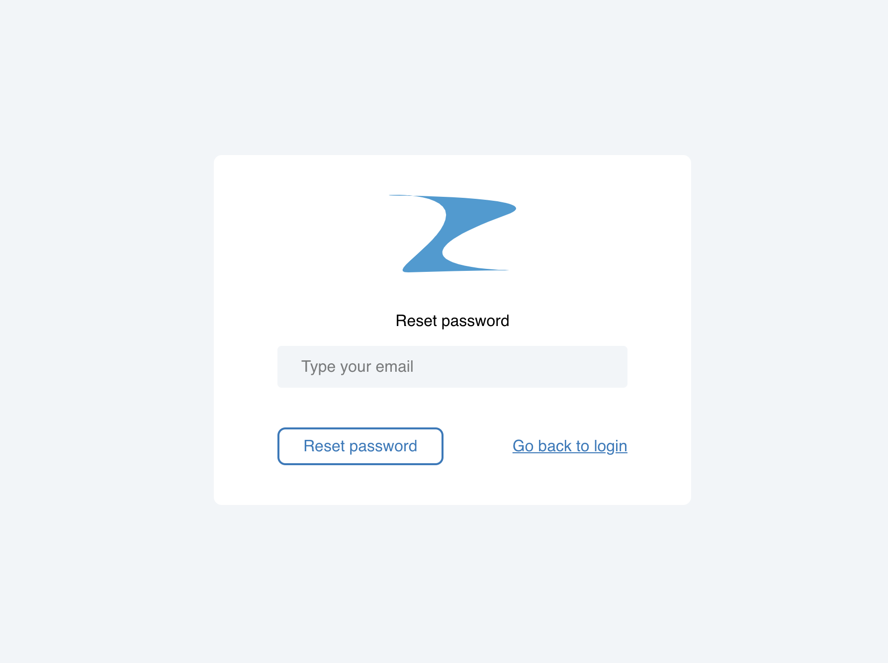 Reset password page