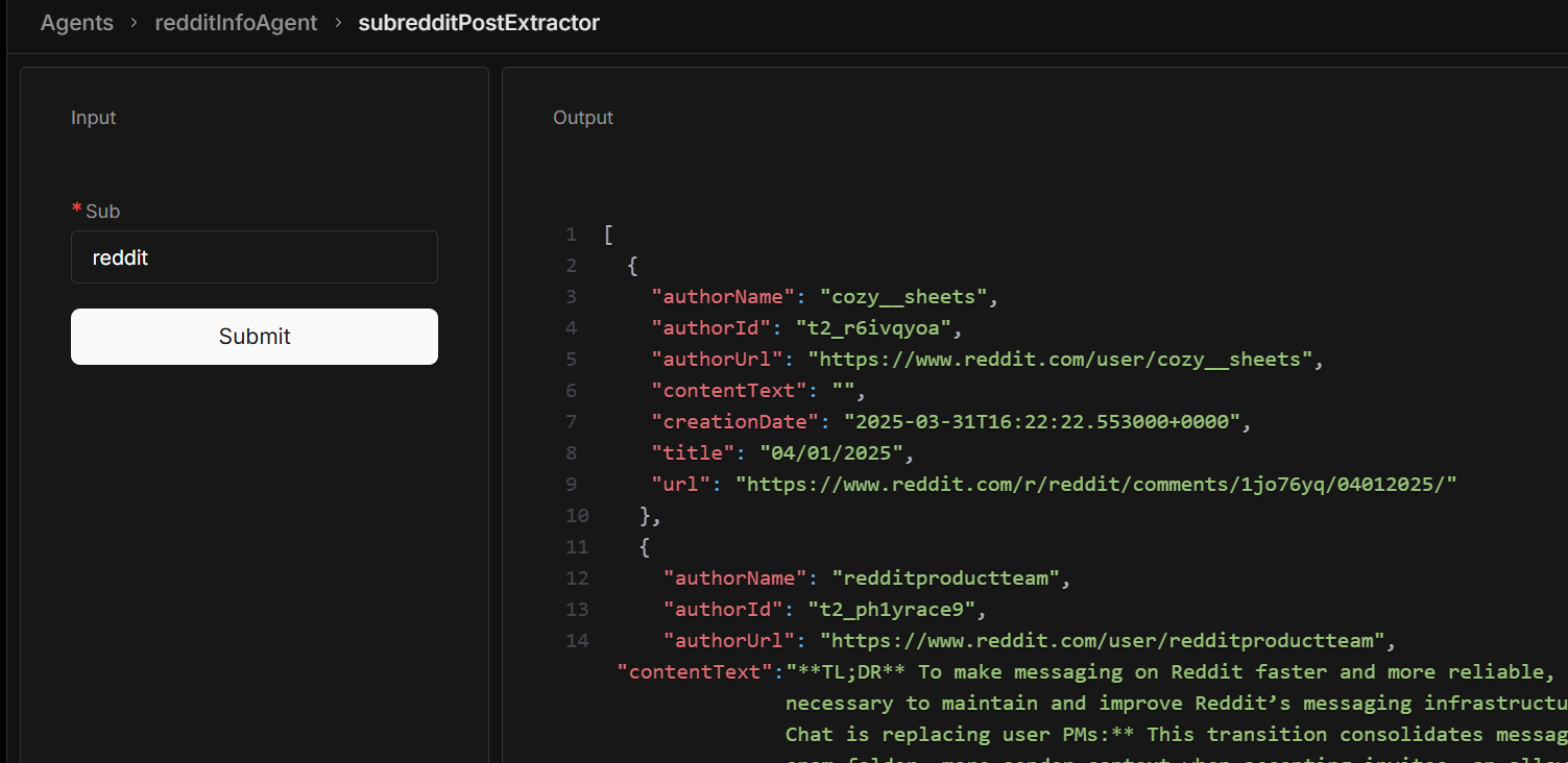 Reddit Sub AI agent
