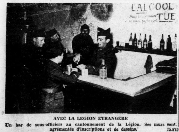 La Tribune de l'Aube, 29 avril 1940, un bar de sous-officiers au cantonnement de la Légion