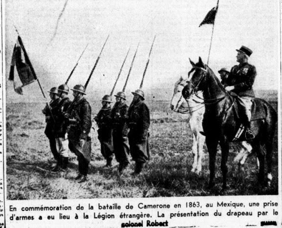 Le Jour, 5 mai 1940, prise d'armes en commémoration de Camerone