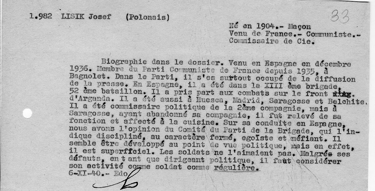 Document Joseph Lisik