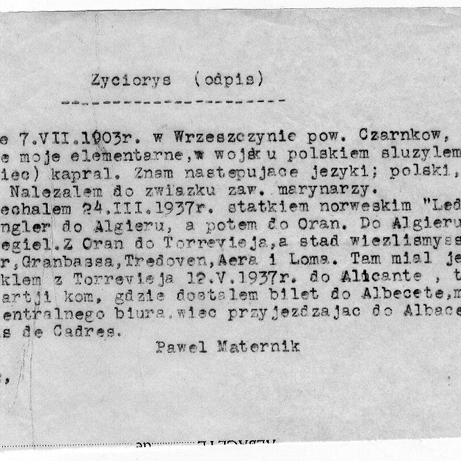 Pawel Maternik Brigades Internationales