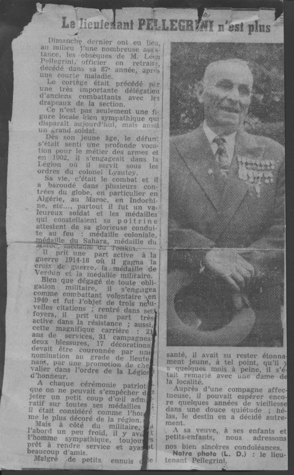 Document Léon Pellegrini