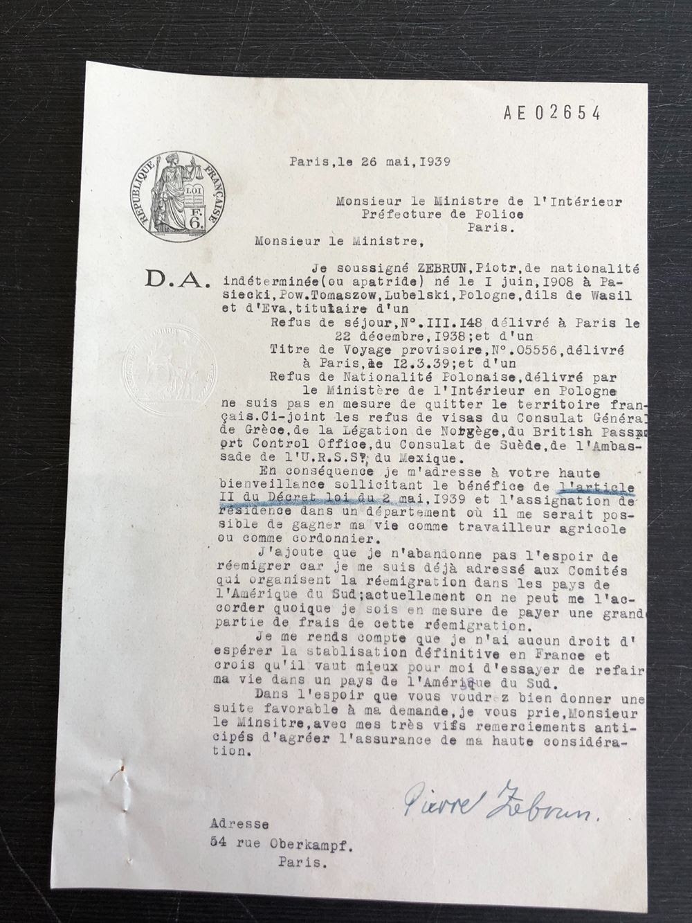 Document Piotr Zebrun