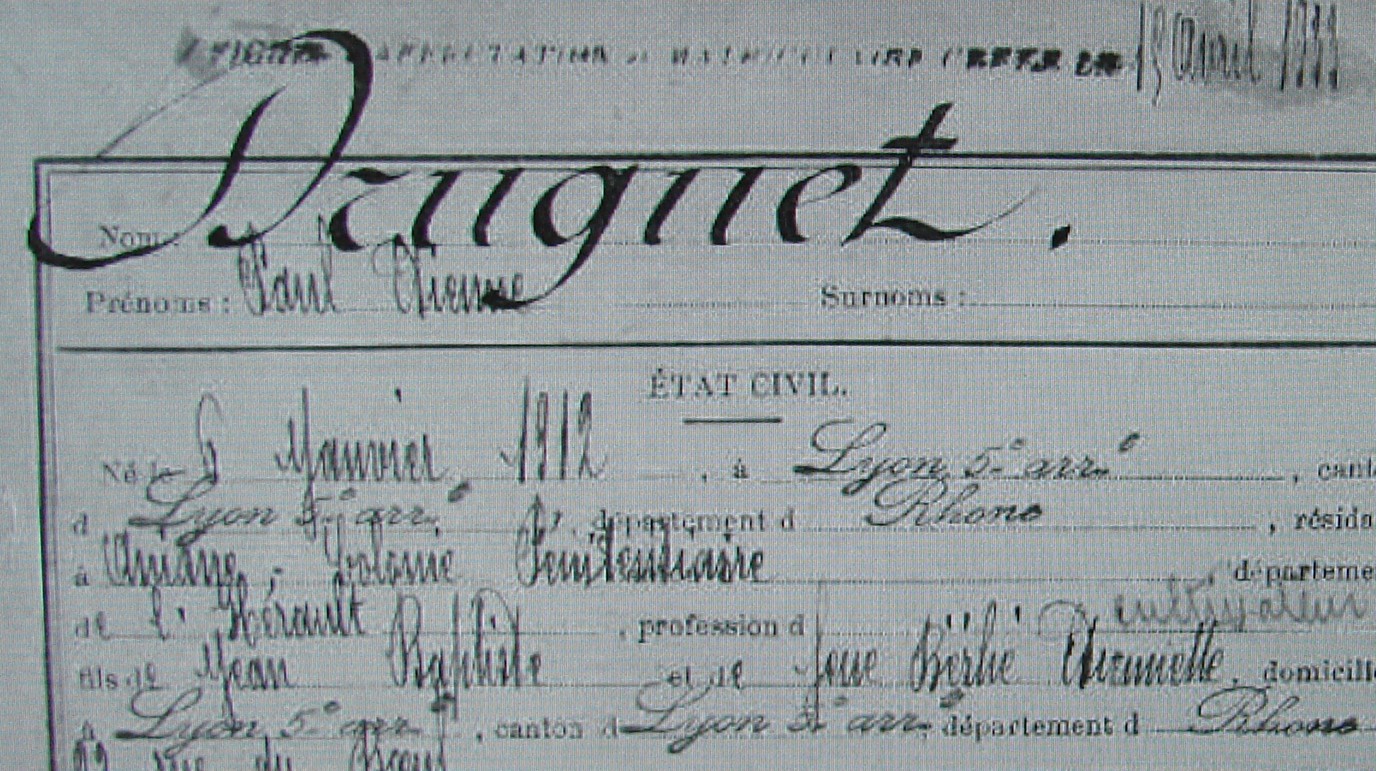 Fiche de la colonie pénitentiaire, Paul Étienne Druguet