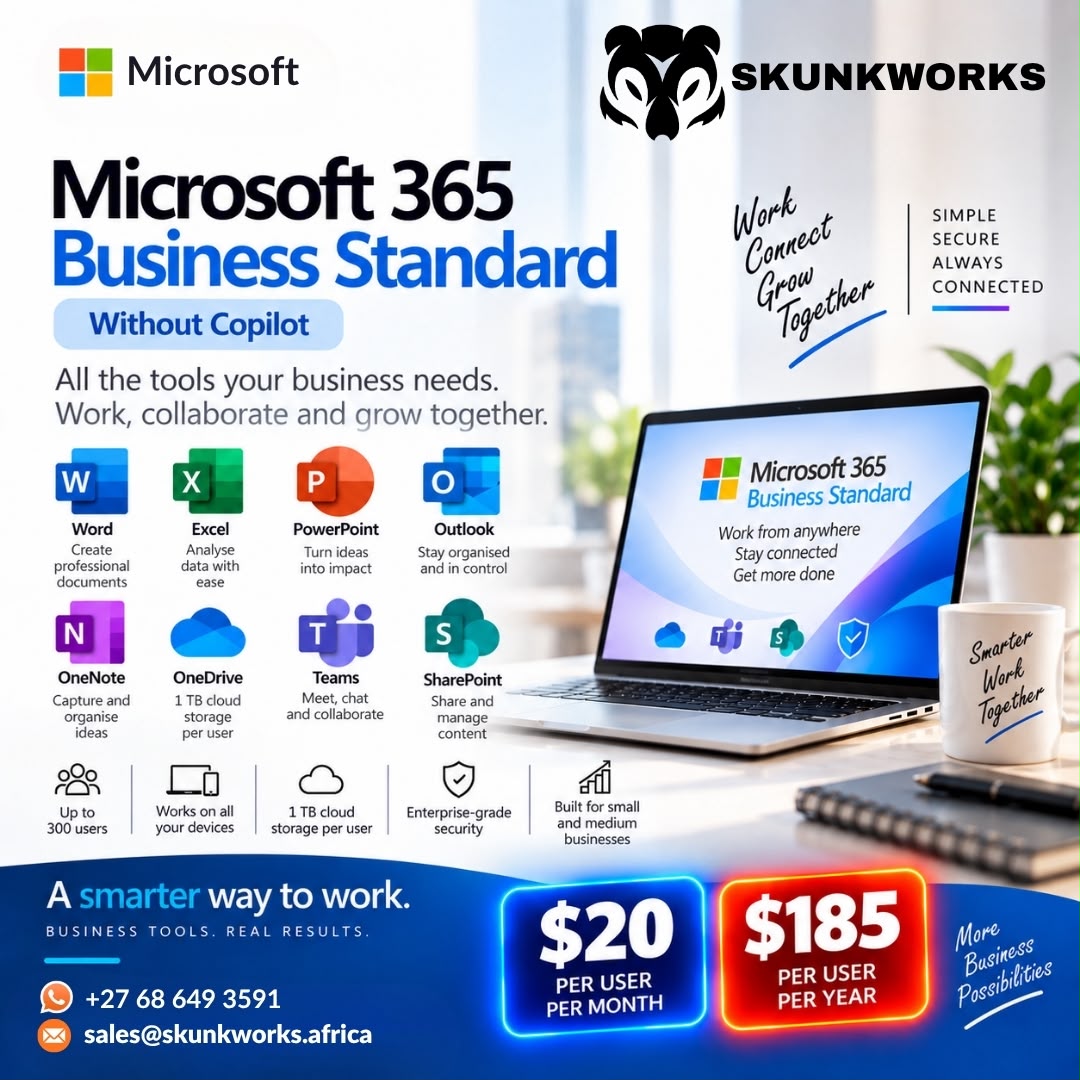 Microsoft 365 Business Standard without Copilot promotional offer from Skunkworks