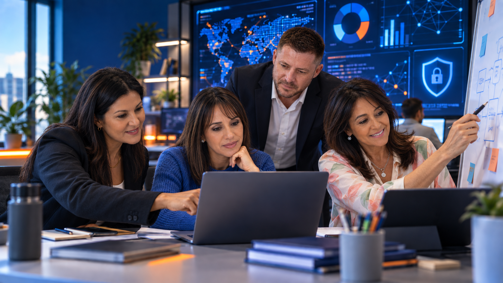 Skunkworks team developing practical artificial intelligence, data and cybersecurity skills together