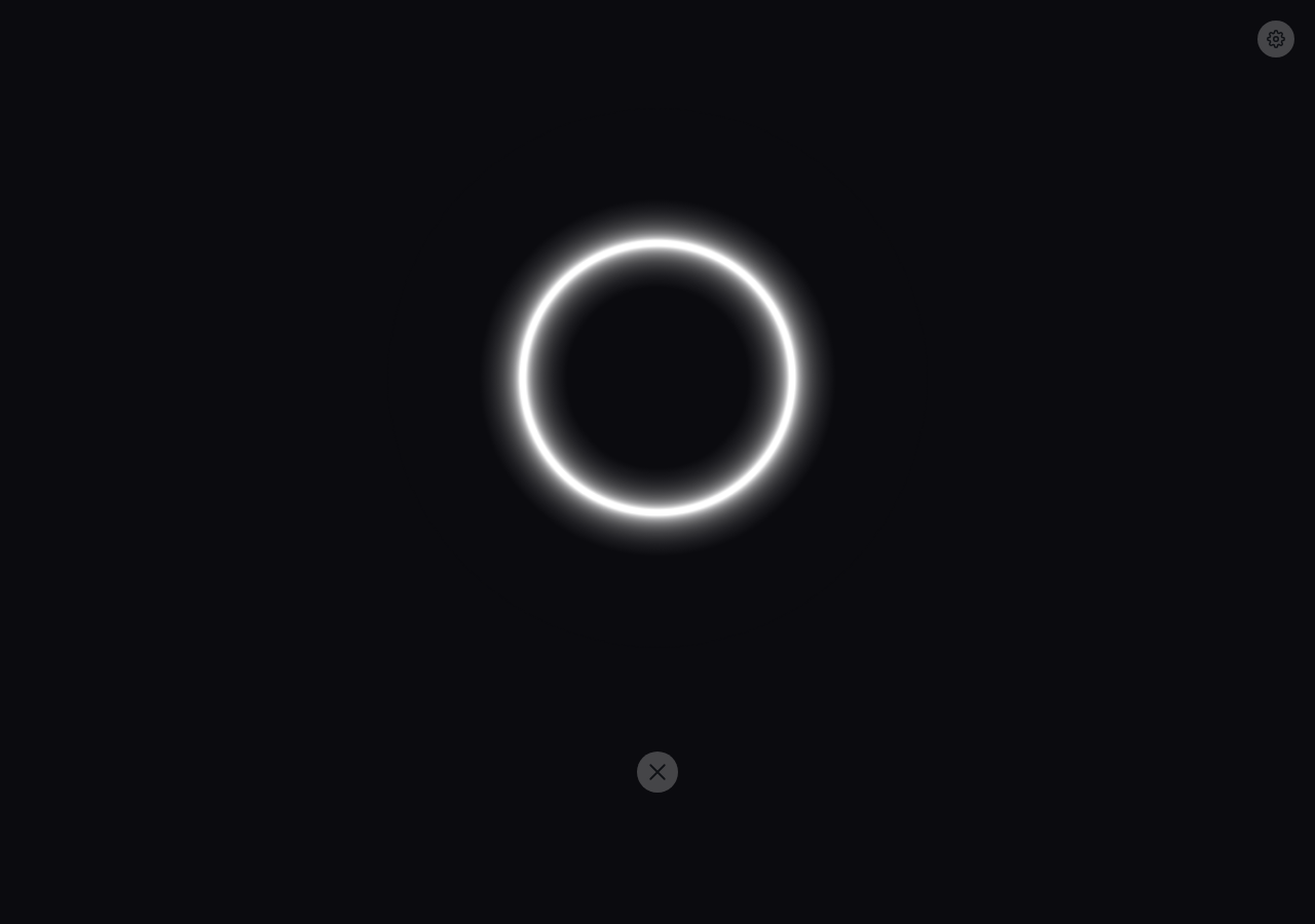 The full-screen voice overlay, listening