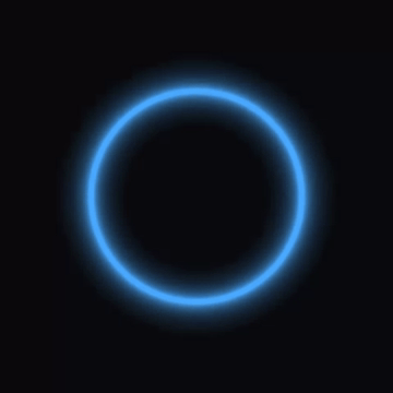 Speaking state - a blue ring reacting to playback