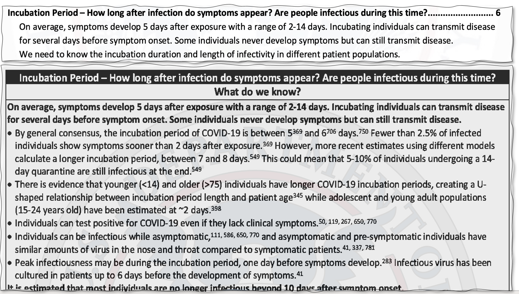 Example of DHS evidence/sentences that answer questions from the MQL